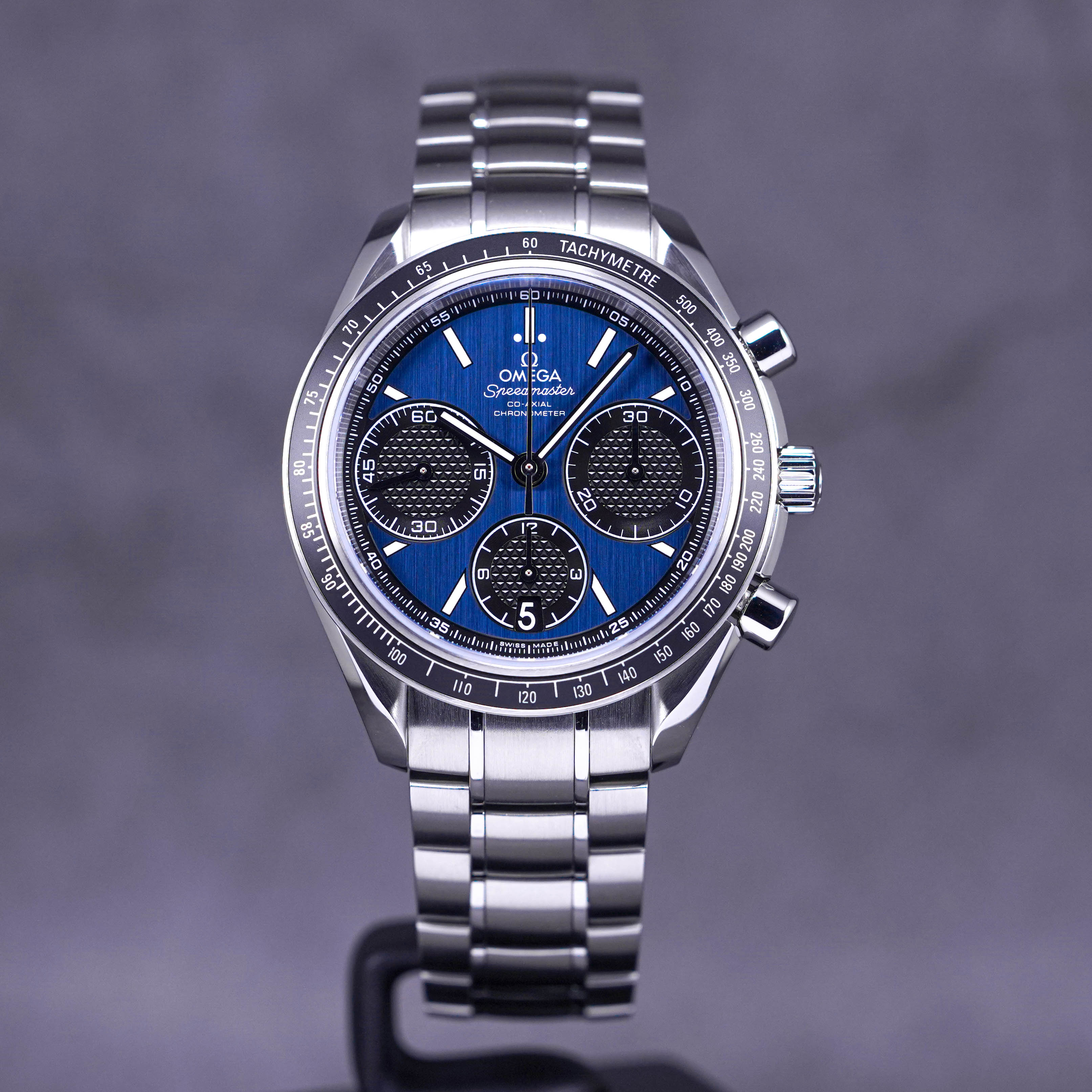 OMEGA SPEEDMASTER RACING BLUE DIAL (UNDATED) – Preownedwatch Indonesia