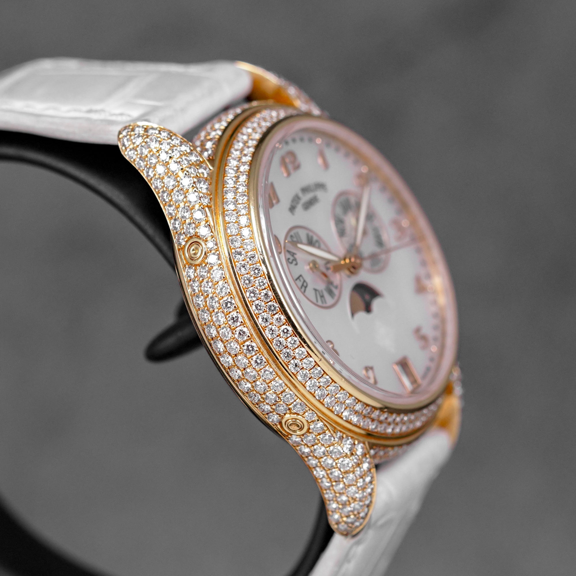 4937r PATEK PHILIPPE COMPLICATIONS 4937R ROSEGOLD DIAMONDS ANNUAL CALENDAR ...
